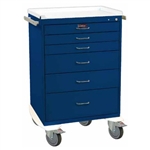 Harloff 6416K, Classic Line Treatment Procedure Cart, Six Drawers with Key Lock, Standard Package