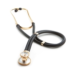 ADC Adscope 645 Sprague Stethoscope, 22", 18K Gold Plated/Black Tubing