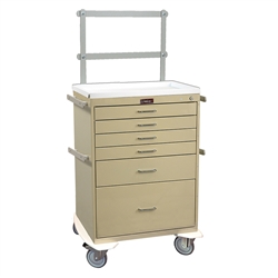 Harloff Anesthesia Cart, Tall Cabinet, Six Drawers with Key Lock