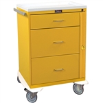 Harloff Classic Line Emergency Cart, Tall Cabinet, Three Drawers with Breakaway Lock