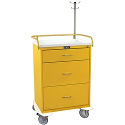 Harloff Infection Control Cart, Three Drawers with Key Lock, Specialty Package