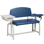 Clinton Lab X Series, Extra-Wide, Blood Drawing Chair with Padded Arm and Drawer