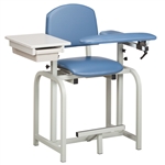 Clinton Lab X Series, Extra-Tall, Blood Drawing Chair with Padded Arm and Drawer