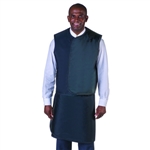 Wolf X-Ray 66083TC-XX Men's Protective Apron, Vest Large and Light Weight Lead with Thyroid Collar, 0.5mm