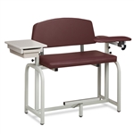 Clinton Lab X Series, Extra-Wide & Extra-Tall, Blood Drawing Chair with Padded Flip Arm and Drawer