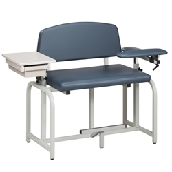 Clinton Lab X Series, Bariatric, Extra-Tall, Blood Drawing Chair with Padded Flip Arm and Drawer