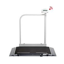 Seca 676 EMR Ready Wheelchair Scale with Handrail and Transport Castors