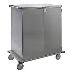 Lakeside Closed Case Cart, Stainless Steel Shelf, 36" Shelf, 54" Tall