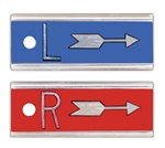 Techno-Aide Aluminum Right & Left (1/2") Horizontal Arrow Marker Set