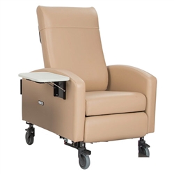 Winco Vero Care Cliner, Gas Back, Fixed Arms, 5" Casters