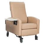 Winco Vero Care Cliner, Gas Back, Fixed Arms, 5" Casters, Footplate