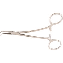 Mixter Forceps, 5-1/4", Lee Modified, Curved Jaws, Angled Shanks, Delicate
