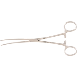 Miltex Bainbridge Forceps 7.25", Curved, Longitudinal Serrations, Cross Tip Serrations