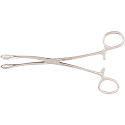 Miltex Sponge Forceps, 7", Serrated, Curved