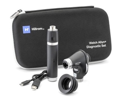 Welch Allyn 3.5V Diagnostic Set w/ PanOptic Plus LED Ophthalmoscope, one Premium Lithium Ion Plus USB Rechargeable Power Handle & Hard Case