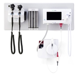 Welch Allyn Green Series™ 777 Integrated Wall System - Wall Board, Wall Transformer, PanOptic Plus Ophthalmoscope, MacroView Plus Otoscope, Ear Specula Dispenser, Connex Spot/Spot 4400 Mount Bracket & iExaminer Smart Bracket