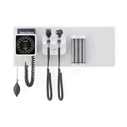 Welch Allyn Green Series™ 777 Integrated Wall System - Wall Board, Wall Transformer, Coaxial Ophthalmoscope, Macroview Basic Otoscope, Ear Specula & Wall Aneroid