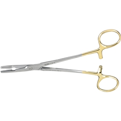 Miltex 6.5" Olsen-Hegar Needle Holder - Suture Scissors - Tungsten Carbide - Serrated Jaws - 2600 Teeth