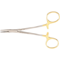 Miltex 4-7/8" Plastic and Reconstructive Needle Holder - Tungsten Carbide - Delicate Serrated Jaws