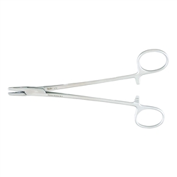 Miltex 7-1/4" Metzenbaum Needle Holder - Straight - Fenestrated Jaws