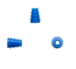 Silicone 4mm - 7mm  Eartip, Blue, Flanged (100 pc)