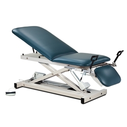 Clinton Open Base Power Table with Adjustable Backrest, Footrest & Stirrups