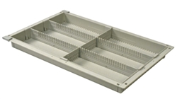Harloff MedStorMax 2” Exchange Tray w/ 2 Long Dividers, 1 Short Divider & Pull-Out Stoppers