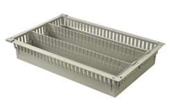 Harloff MedStorMax 4” Exchange Tray w/ 2 Long Dividers & Pull-Out Stoppers