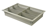 Harloff MedStorMax 4” Exchange Tray w/ 2 Long Dividers, 1 Short Divider & Pull-Out Stoppers