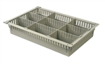 Harloff MedStorMax 4” Exchange Tray w/ 2 Long Dividers, 2 Short Dividers & Pull-Out Stoppers