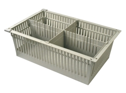 Harloff MedStorMax 8” Exchange Tray w/ 1 Short Divider, 1 Long Divider & Pull-Out Stoppers