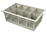 Harloff MedStorMax 8” Exchange Tray w/ 3 Short Dividers, 1 Long Divider & Pull-Out Stoppers