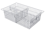 Harloff MedStorMax 3" Wired Basket w/ 1 Short Divider & 1 Long Divider