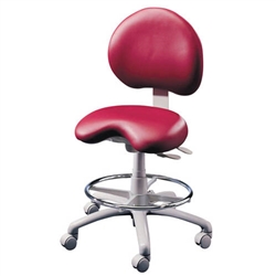 Brewer 9000BFR Dental Stool w/ Adjustable Footring (Seamless Upholstery)