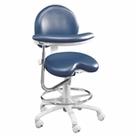 Brewer 9020B Dental Stool with Ratcheted Body Support