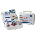 25 Person First Aid Kit, ANSI A,  Plastic Case