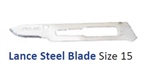 Cincinnati Lance Stainless Steel Blades - Size 15 - Sterile - 100/Box