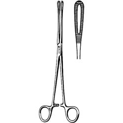 Sklar Fletcher Sponge Forceps, Straight - 9 1/2"