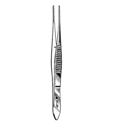 Sklar Surgi-OR Eye Dressing Forceps, Straight, Serrated - 4"