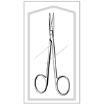 Sklar Econo Sterile Iris Scissors, Straight, Box of 25 - 4-1/2"