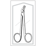 Sklar Econo Sterile Wire Cutting Scissors, Angled, Case of 25 - 4-3/4"