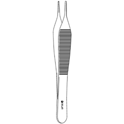 Sklar Micro Adson Dressing Forceps, Serrated - 4-3/4"