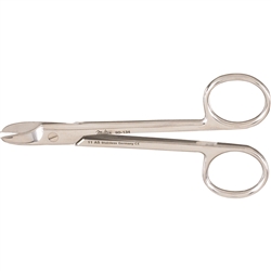 Miltex Wire Cutting Scissors, 4-1/4", One Serrated Blade, Curved