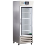 23 cu ft Glass Door Stainless Steel Refrigerator - Hydrocarbon (Medical Grade) (Temperature Range: 1°C to 10°C)