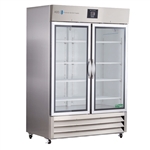 49 cu ft Glass Door Stainless Steel Refrigerator - Hydrocarbon (Temperature Range: 1°C to 10°C)
