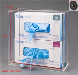 Poltex Acrylic Glove Box Holder - 2 Box (Magnets)