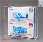 Poltex Acrylic Glove Box Holder - 2 Box (Wall Mount)