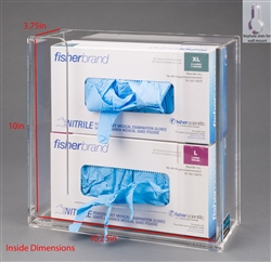 Poltex Acrylic Glove Box Holder - 2 Box (Wall Mount)