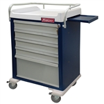 Harloff Medication Cart, Aluminum, OptimAL Line, 48 Bin Multi Dose with Key Lock