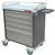 Harloff Medication Cart, OptimAL Line, Aluminum, 64 Multi-dose Bins with Internal Locking Narcotics Box